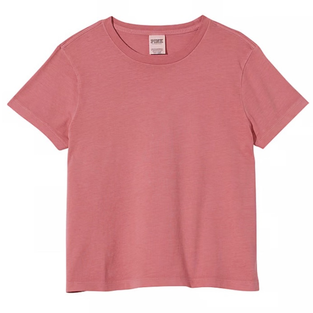 Pink by VS Cotton Short-Sleeve T-Shirt Size XL Color Soft Begonia 🆕